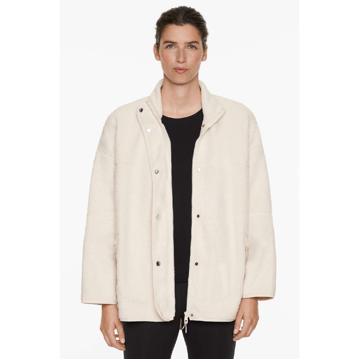 

Куртка оверсайз из искусственной шерсти S экрю