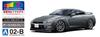 AOSHIMA Model Series Nissan R35 2014 Dark Metal Gray Painted Plastic Model 1/24 Pre-painted GT-R 02-B