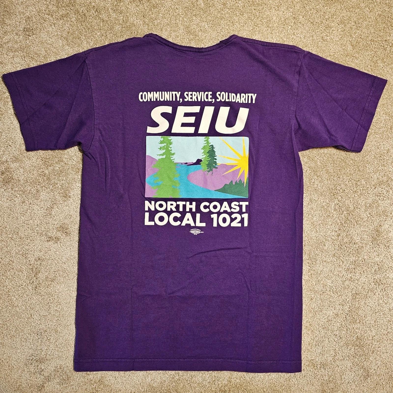 

Vintage Y2k SEIU Local 1021 Union T-shirt Mens S School Grunge Cali Skate Work S