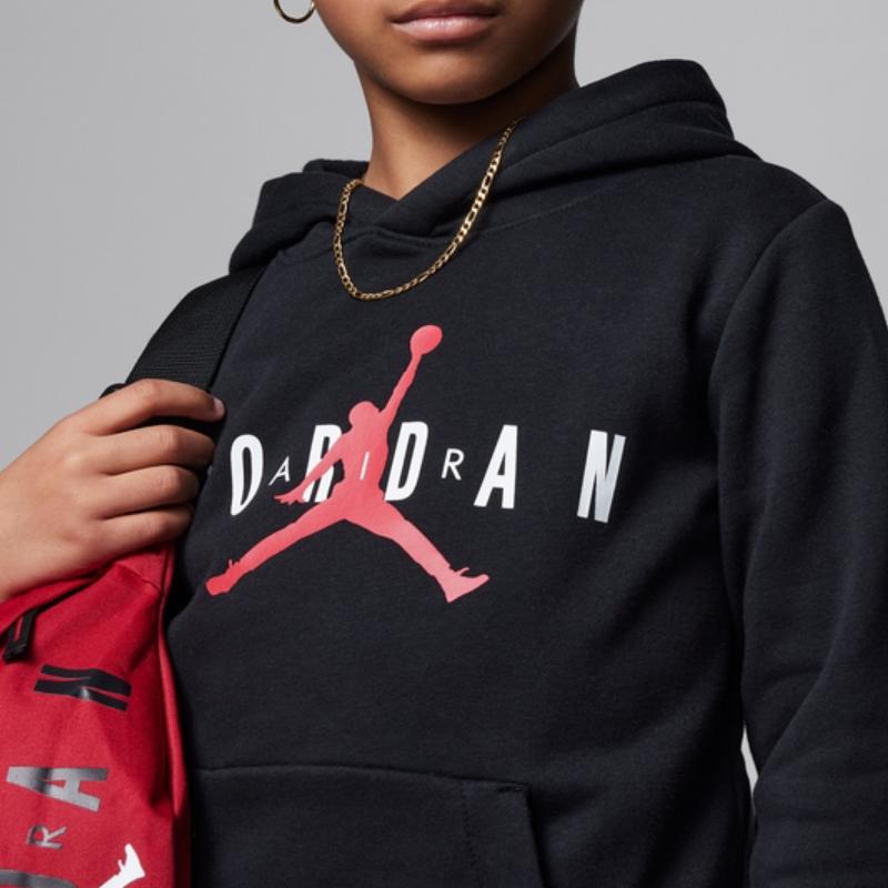 Jordan Ensemble Sweat à Capuche et Pantalon de Survêtement Imprimé Logo Enfant Vêtements de sport pour enfants Noir FB9463-010