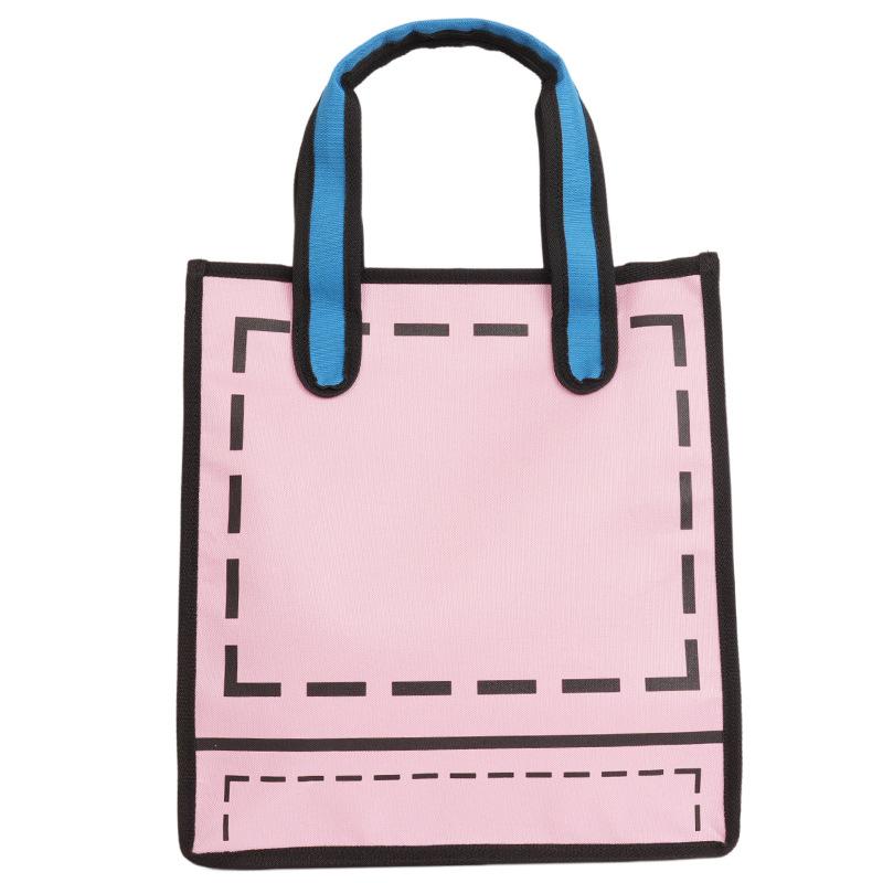 2025 New Two-dimensional Cartoon Japanese Girl Nylon Bag Women's Portable Shopping Bag Color Matching Large-capacity Shoulder Bag