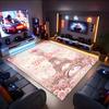 1PC Custom Name Pink Paris Romance Theme Floor Mat Ideal for Living Room, Game Rooms, Office, Bedroom,Floor Mat Playful Design
