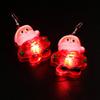 Santa Claus Xmas Dangle Ear Clips Electric Luminous Christmas Pendant LED Drop Earrings  Girls