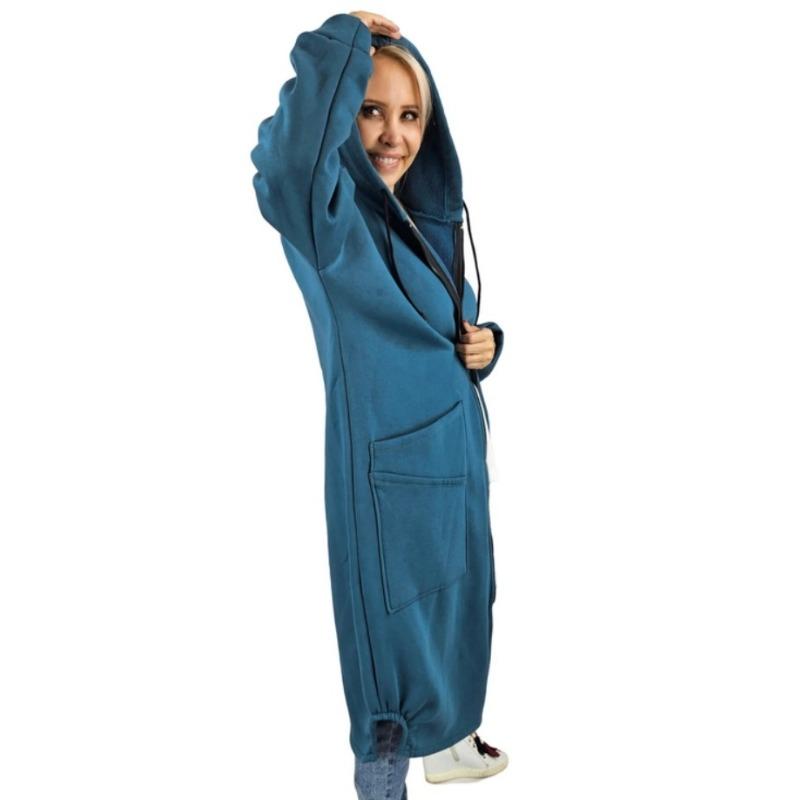 DAFIFY Dámská móda Ležérní Jednobarevný potisk Podzim Zima Bundy a kabáty s dlouhým rukávem a kapucí