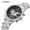 SINOBI New Design Men's Calendar Watches Fashion Styles Man's Quartz Wristwatches Original Chronograph Male Gifts Clock