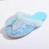Girls' Bow-Knot Furry Cotton Slippers - Cozy Autumn & Winter Shoes for Girls and Babies.