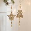 Iron Christmas Tree Hanging Ornaments Three-dimensional Xmas Tree Hanging Decoration  Window