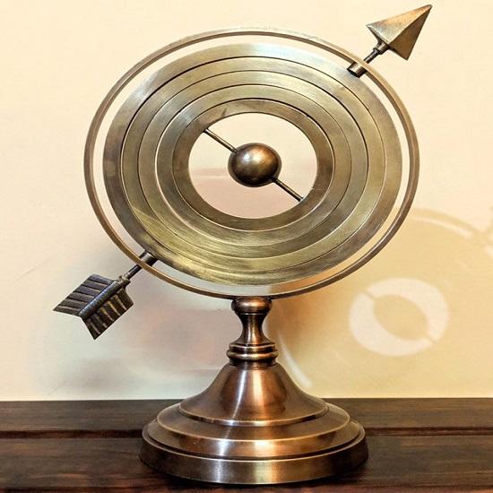 Handmade Brass Armillary Sphere, Celestial Decor, Nautical Gift