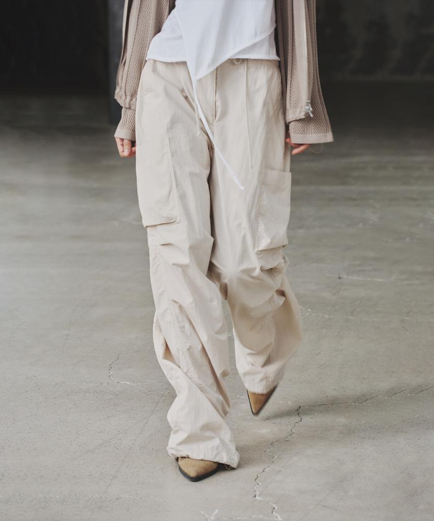 INSILENCE WOMEN Cotton Utility Pants Light Beige