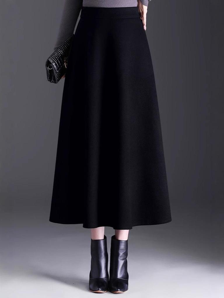 2025 Winter High-Waisted Pleated A-Line Skirt - Flowy, Slimming, and Fashionable