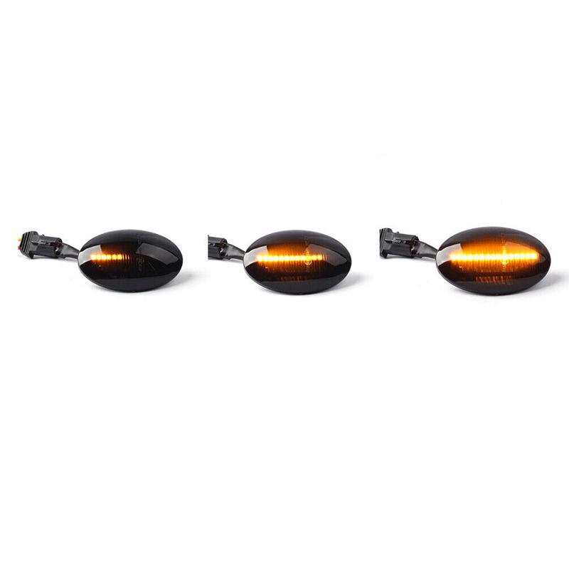 Pair Black Lens Dynamic LED Side Marker Fender Turn Signal Light Indicator Fit for Opel Corsa B C Astra F Combo B C