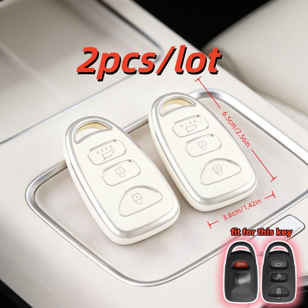 2pcs/lot Car Key Case Covers for Hyundai Kia Tucson Sonata Santa FE Carens 3+1 Buttons