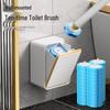 Wall-Mounted Disposable Toilet Brush Set with Dissolvable Replacement Heads