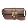 Logo Gold Hardware Commuter Simple Lazy Leather Crossbody Bag Medium Women Bags Brown 104524-A0QO-L74Q