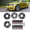 4pcs Flange Wheel Spacers 20pcs Extended Lug Bolts Sleeve Staggered Kit Fit for 1 3 5 6 7 8 SERIES(Black )
