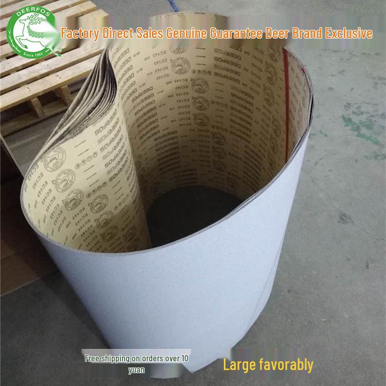 

DEERFOS EC143M White Paper Sanding Belt for Woodworking, Paint, and Leather with Thick Paper Base.