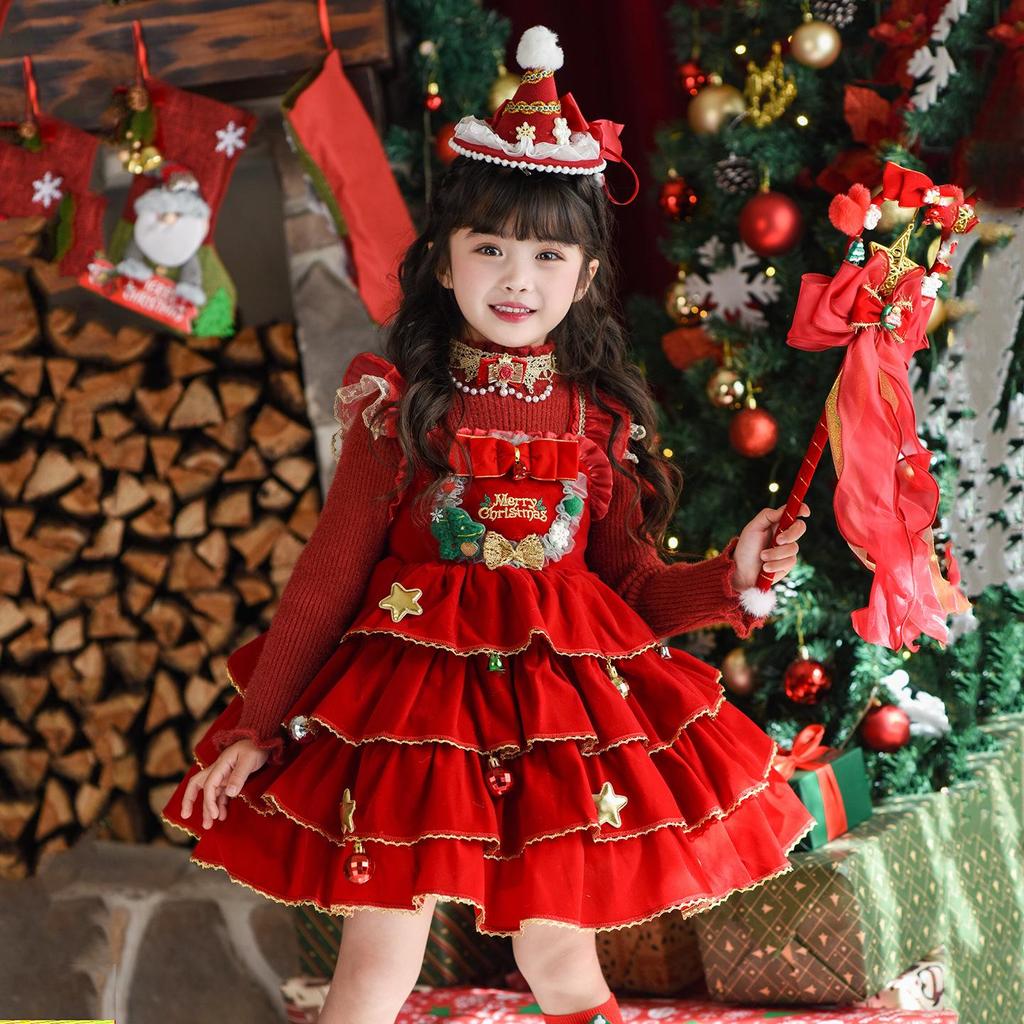 Little Girl Lolita Princess Dress - Winter 2025 Christmas & New Year Outfit
