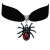 Gothic Spider Necklace With Cross Chain For Halloween Cosplay Accessories