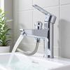 Dual-Use Bathroom Basin Faucet: Cold/Hot Single-Hole with Shower Head and Two-Speed Switch