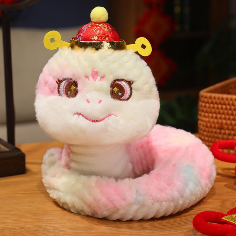 Colorful And Cute 30cm Plush Snake Toy For New Year And Zodiac Gifts Festival