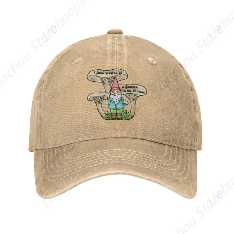 Fashion Cotton A Gnome In My Shroom Baseball Cap for Women Unisex Breathable Dad Hat Sports