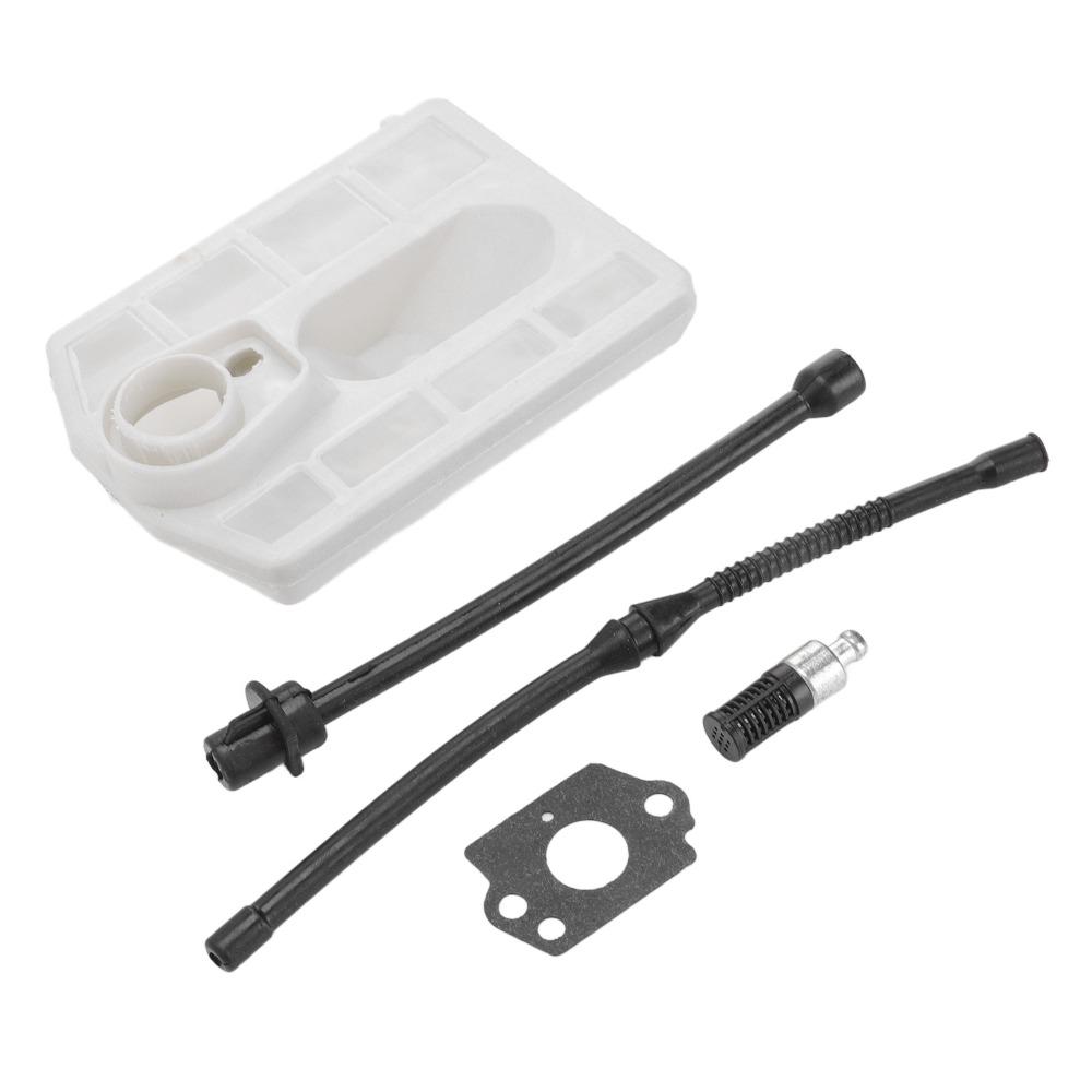 Gummi- und Kunststoff-Kettensägen-Luftfilter-Kit Luftfilter-Ölschlauch-Kit für 4500 5200 5800 Kettensäge