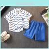 Stylish Korean Short Sleeve Boys Shirt Set Comfortable Summer Outfit For Kids Aged 3 To 8 Years