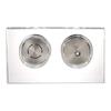 NARUMI Glassworks Breeze Clear Thermo Clock, 9.5cm Tall, GW1000-11058