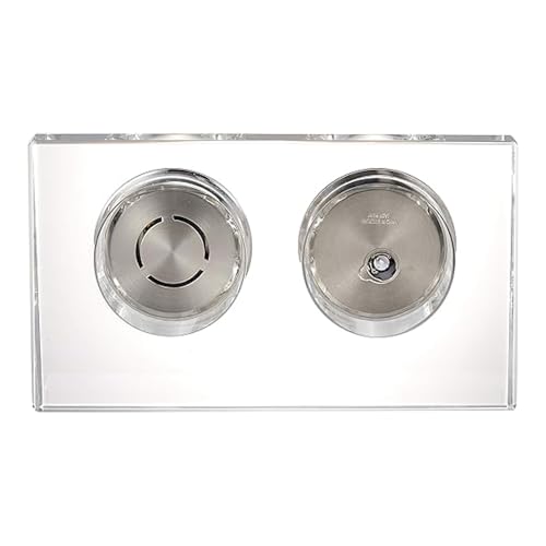 NARUMI Glassworks Breeze Clear Thermo Clock, 9.5cm Tall, GW1000-11058