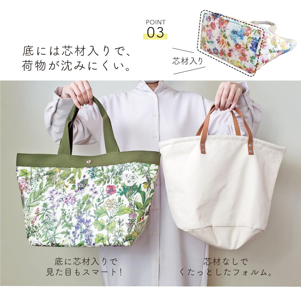 Large Tote Perfect for and Lightweight and with a Stylish and Cute LC Floral Made in Sugar Flower Blue [Cyalel Yahata] Women's Bag, Commuting, School,