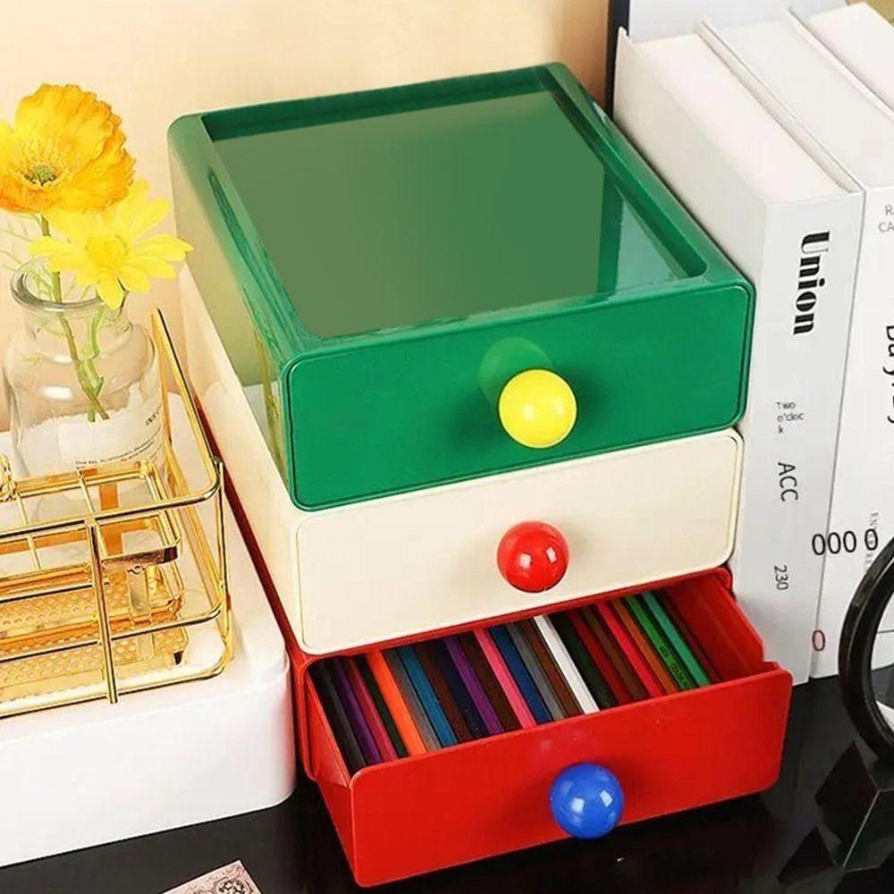 Stackable Desk Organizer Box Large Capacity Stationery Storage Rack  Home Office