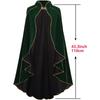 Medieval Suede Cloak – Vintage Gold Trim Cape – Soft & Flowy – Perfect for Halloween Stage Performance Costume