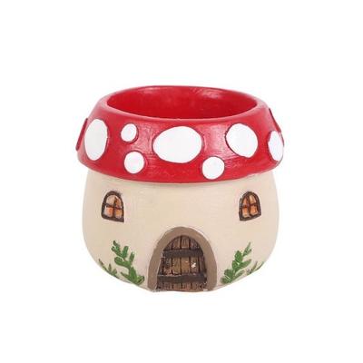 Resin Mushroom House Tealight Holder