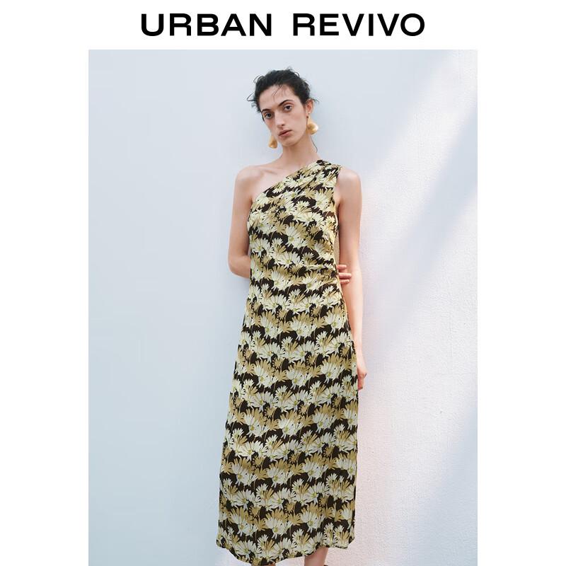 

UR 2025 Summer Printed Off-Shoulder Sleeveless A-Line Dress XS