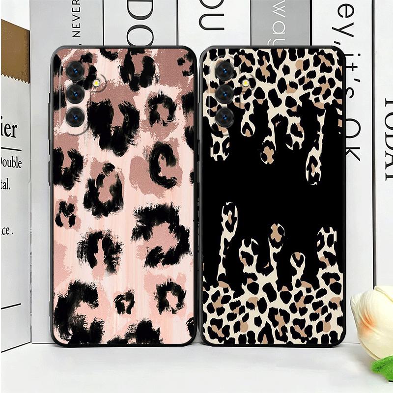Leopard Print Trend Desgin Soft Phone Case for Samsung A17 A37 A57 A16 A26 A36 A56 A15 A25 A35 A55 A14 A24 A34 A54 A13 A23 A33 A