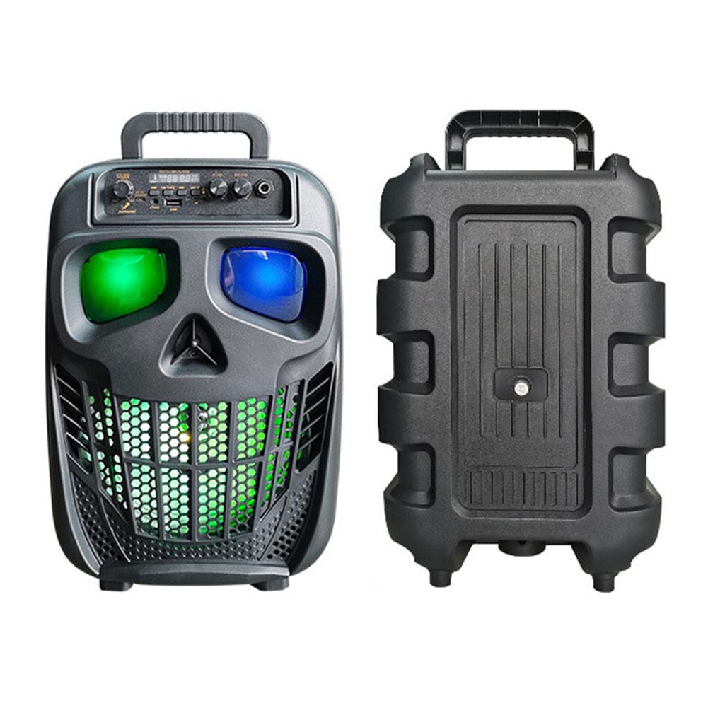 

FS1262 Беспроводная Портативная Колонка BT 5.0 с 1 Микрофоном Череп Караоке PA Система 1500 мАч Перезаряжаемая Поддержка USB TF Карта AUX