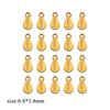  100pcs Stainless Steel Tail Chain Tag Real Gold Electroplated Small Pendant Accessories for Jewelry Making DIY Charms