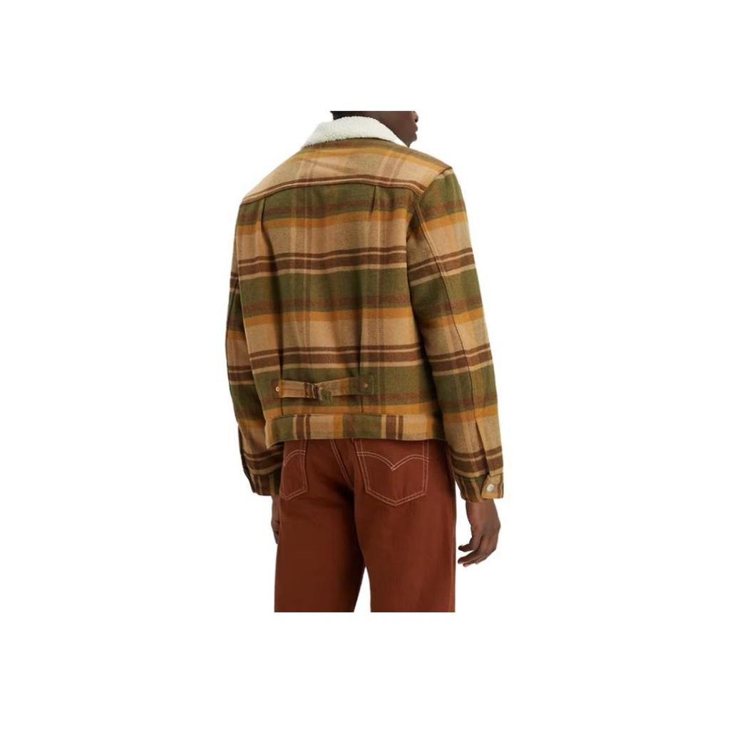 Levis Type I Plaid Sherpa Trucker Jacket Men Jacket A4882-0006