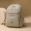 Solid Color Backpack Women's Multi-Layer Pocket Water-Repellent Nylon Backpack
