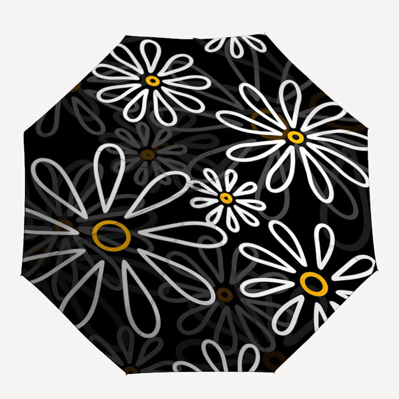 

1pc Floral Pattern Automatic Open/Close Umbrella Compact Folding Umbrella, All-Season Portable Umbrella for Women/Men218