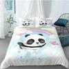 Ložní soupravy Panda Medvěd Zvířecí Povlak na přikrývku Twin Full Jednolůžko Velikost A Povlak na polštář Domácí textil 3D potisk Ložní prádlo Pro Děti Dítě