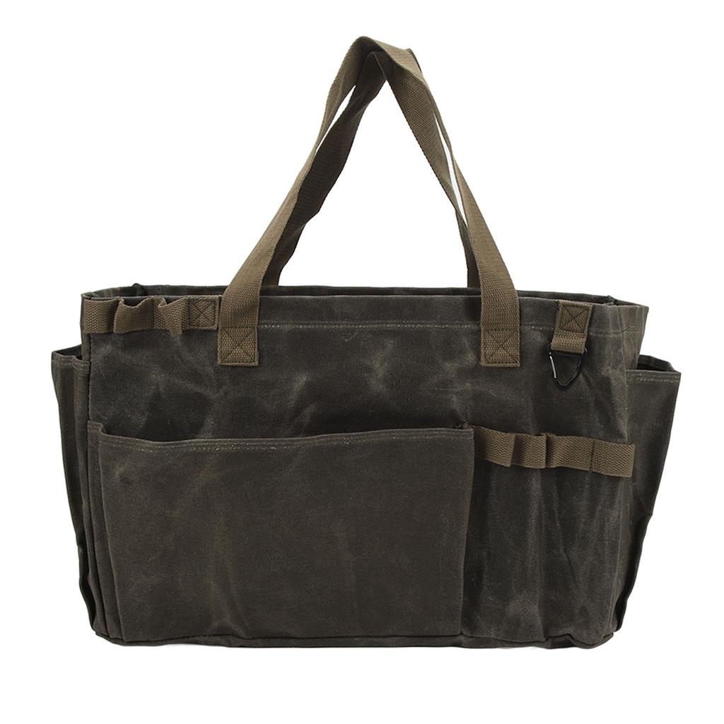 Canvas Grytpåse Vattentät Slitstark Stor Kapacitet Bekvämt Grepp Canvasväska för Camping OD Grön