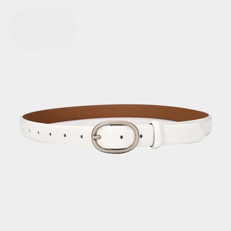 Belt for Women In Winter Casual Versatile Jeans Belt Decorative Thin Belt Cowhide Black Korean Simple Women's Belt