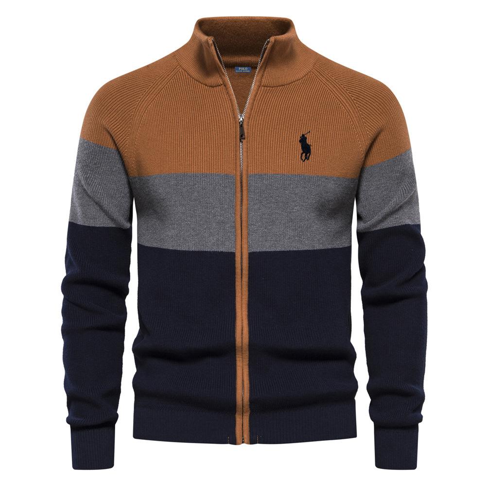Polo Ralph Lauren Autumn and Winter Embroidery New Men's Knitted Sweater Jacket Sweater Cardigan High-quality Trendy Jacket