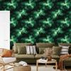 Watercolor Galaxy Wallpaper Sea Green and Black 50x1000