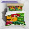 3pcs Custom Name Angry Birds game Bedding Set Duvet Cover Closure Includes 1 Duvet Cover & 2 Pillowcases for All Seasons Bedroom Decor