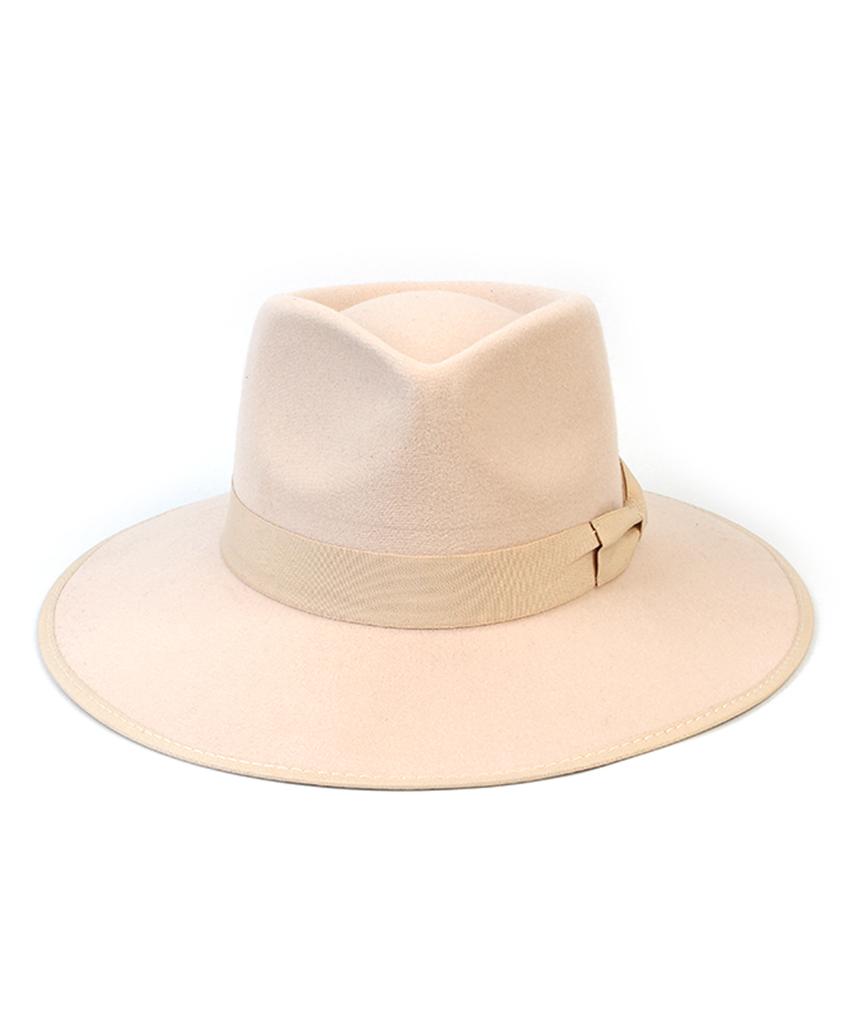 Yunibeosyeolkemiseuteuli Ribbon Wool Ivory Edge Fedora