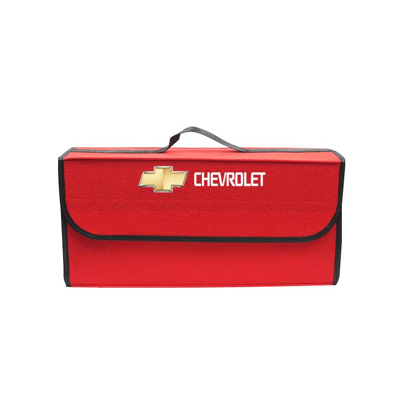 

Car Felt Cloth Storage Bag Folding Organizer Box Trunk Tool Case For Chevrolet Sonic Silverado Trax Camaro Captiva Equinox SS червоний