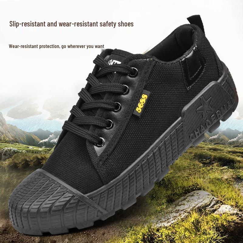 Pantofi de lucru antiderapanți New Star Generation - Pânză durabilă, respirabilă, rezistentă la perforare cu talpă moale pentru construcții și antrenament.