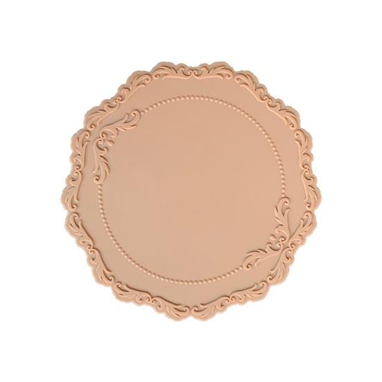 Sottobicchiere vintage con motivo floreale in rilievo, in silicone, multiuso, per la protezione della decorazione della casa